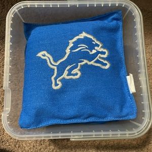 Detroit lions logo bean bags set of four